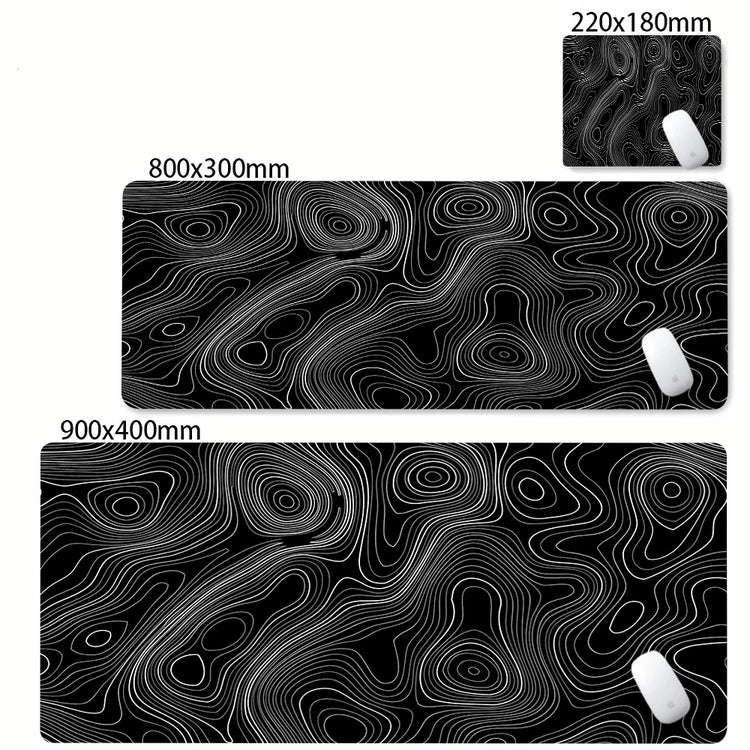 Canvas Topographic Desk Mat - XL Non-Slip front view