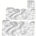Canvas Topographic Desk Mat - XL Non-Slip