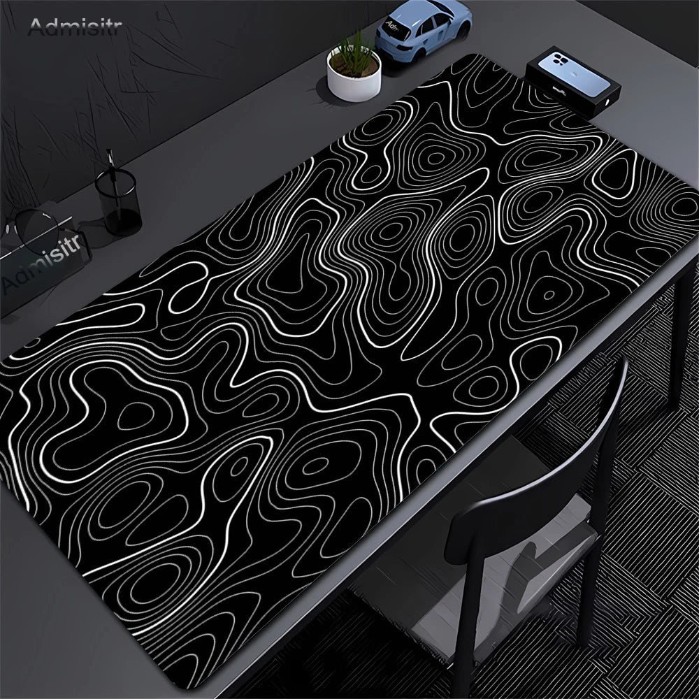 Canvas Topographic Desk Mat - XL Non-Slip