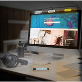 Halo Monitor Light Bar -Glare-Free Desk Lighting close-up