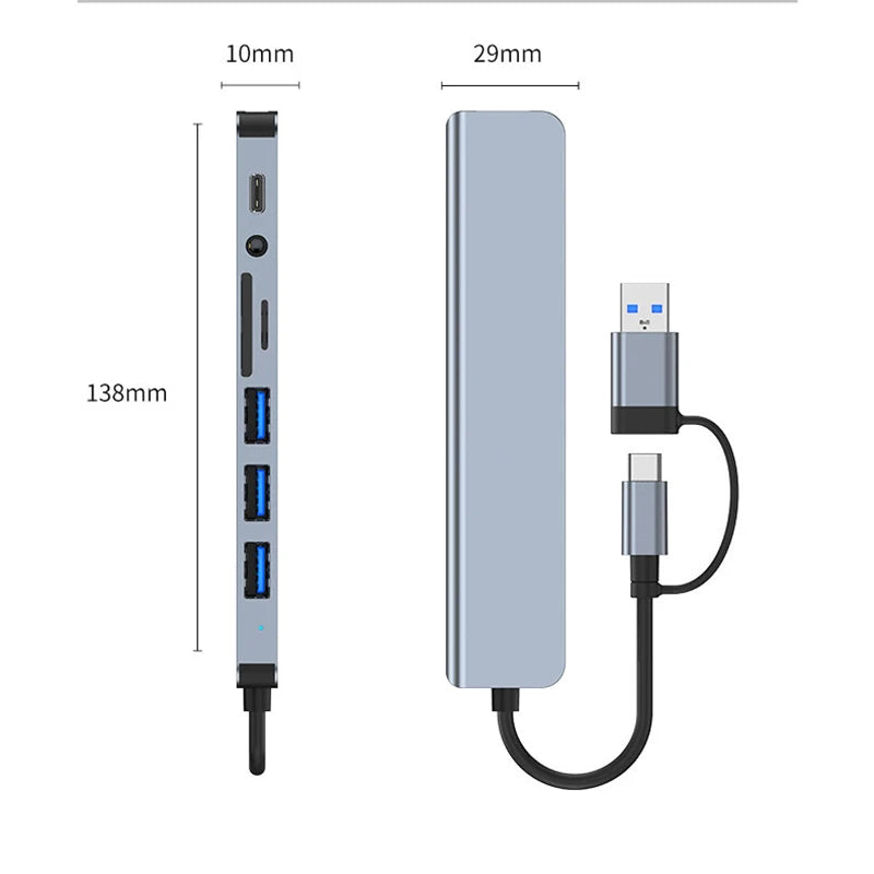 8 in 2 Compact USC-C Docking Station