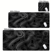Canvas Topographic Desk Mat - XL Non-Slip front view