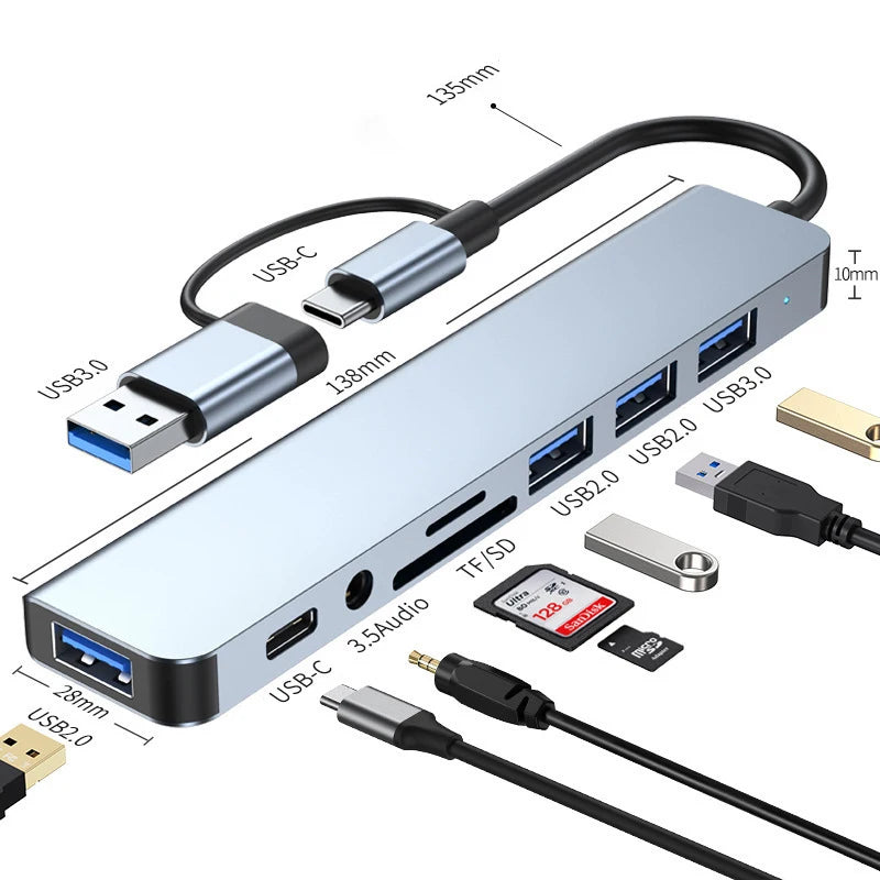 8 in 2 Compact USC-C Docking Station