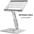 360° Swivel Desktop Stand for Tablets & Laptops side view