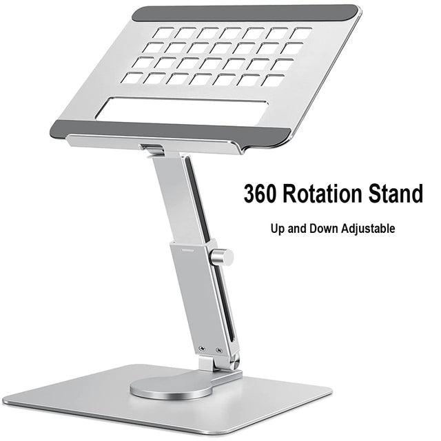 360° Swivel Desktop Stand for Tablets & Laptops side view